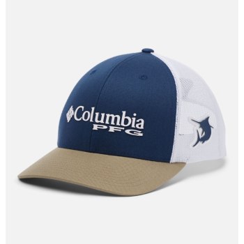 Columbia Petten Heren, PFG Mesh Snap Back Ball DonkerGrijs Wit, 10TPRHOCM